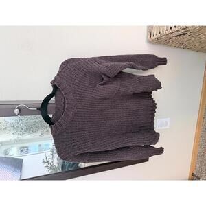 American Eagle Cozy Knit Sweater with Pocket - Brown